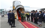 Cảng HKQT Vinh phục vụ chuyên cơ của Tổng Bí thư, Chủ tịch nước CHDCND Lào 